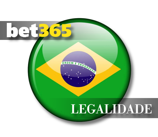 Uma bandeira brasileira com o logotipo do cassino Bet365 e a palavra 'Legalidade'