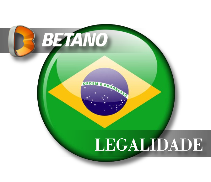 Uma bandeira brasileira com o logotipo do cassino Betano e a palavra 'Legalidade'