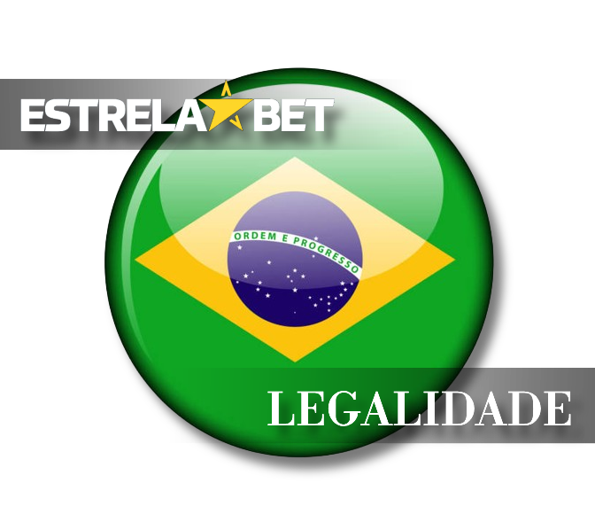 Bandeira do Brasil com logo Estrela Bet e palavra 'Legalidade'